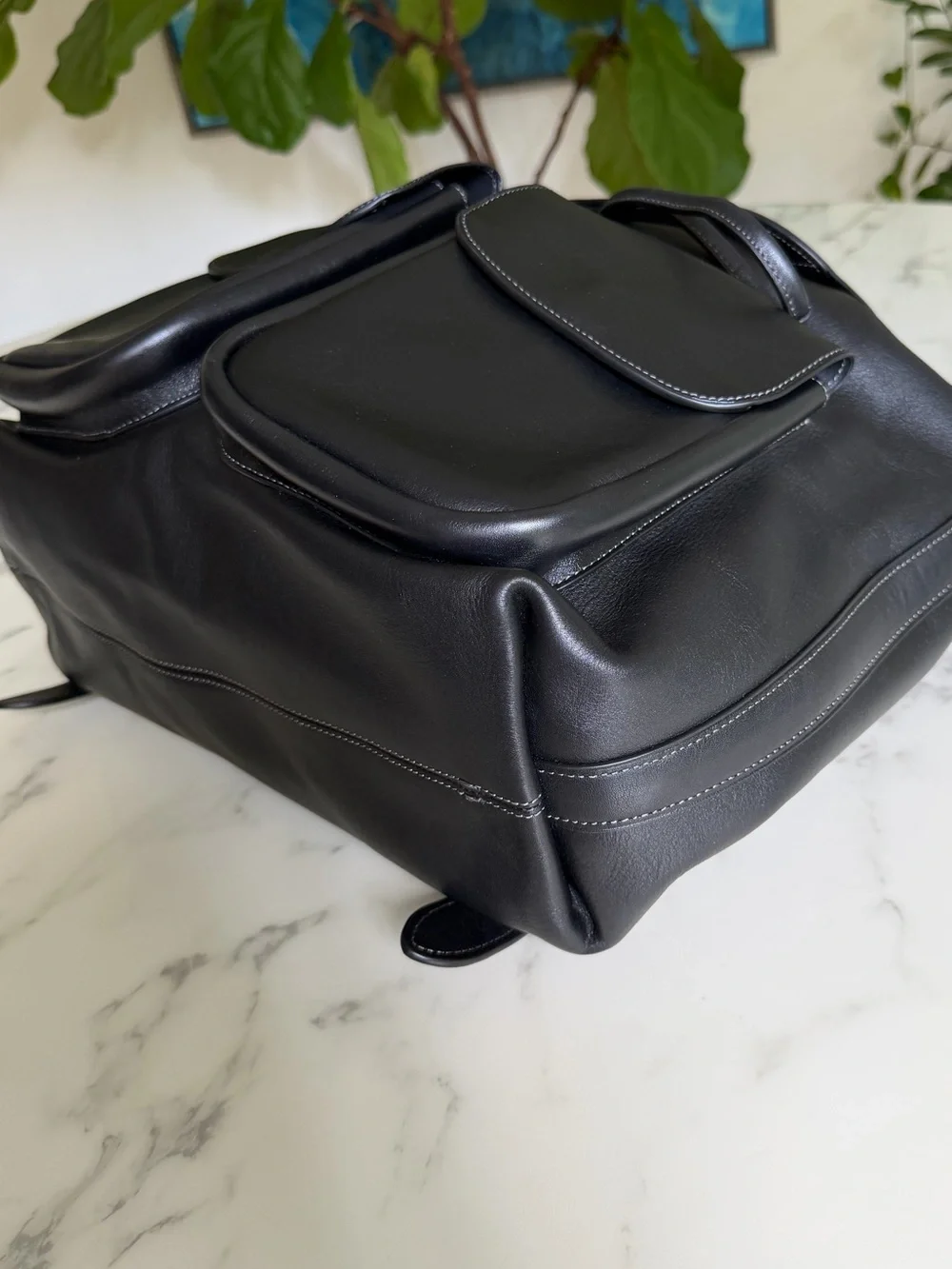 NWT COACH Crosby Backpack Bag Brass Black Natural Grain Leather CY279 Unisex